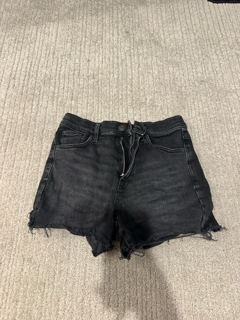 Urban Outfitters Black Distressed Denim Jean Shorts